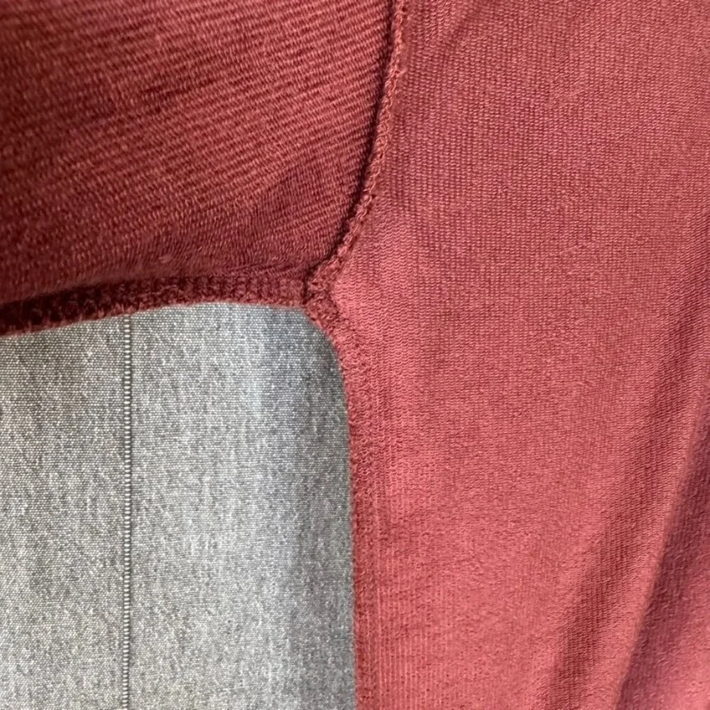Garnet Hill Terra Cotta Cowl Neck Knit French Terry Long Sleeve Tunic Top Size M - Picture 7 of 13
